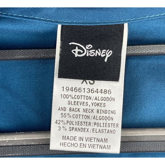 Tooniforms Size XS Winnie The Pooh & Piglet Floral Print Scrub V NeckTop - Picture 7 of 11